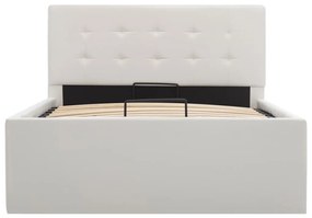 Sommier - Cama hidráulica c/ arrumação 100x200cm couro artificial bran