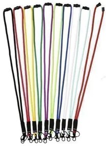 Cordão Colgante Tarifold Textil 5 mm para Identificadores com Argolas e Mosquetao Comprimento 46 cm Cor Preto Pack de 10 U