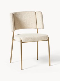 Cadeiras estofadas em bouclé Samantha, conjunto de 2