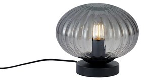 Candeeiro de Mesa Design Preto com Vidro Fumado - Mochi Design