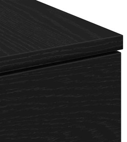 Mesa de Centro vidaXL em Madeira de Carvalho Preto 90x60x31 cm