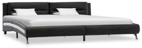Estrutura de cama 140x200 cm couro artificial preto