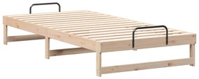 Estrutura de Cama com Alças Castanho 100 x 200 cm