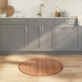 vidaXL Tapete redondo 80 cm bambu natural