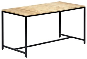 Mesa de jantar 140x70x75 cm madeira de mangueira maciça áspera
