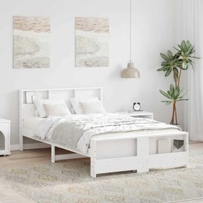 vidaXL Estrutura da Cama Branco 140 x 190 cm Madeira de pinho maciça