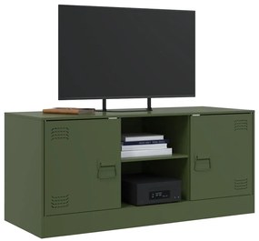Móvel de TV 99x39x44 aço verde azeitona