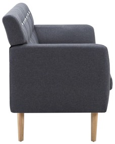 Sofá de 3 lugares estofos de tecido 172x70x82cm cinzento escuro