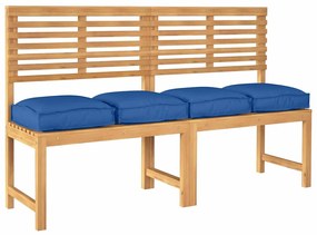 Conjunto de 4 Almofadas de Palete Azul Royal 40 x 40 x 8 cm em Tecido