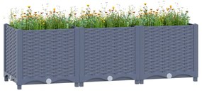 vidaXL Canteiro elevado 120x40x38 cm polipropileno