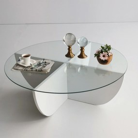 Mesa de Café Lily - Branca - 90x30x90 cm