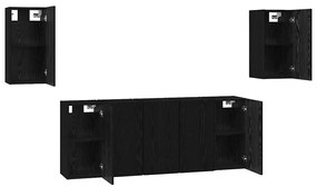 Conjunto de móvel de TV 7 pcs Carvalho preto 30.5 x 30 x 60 cm