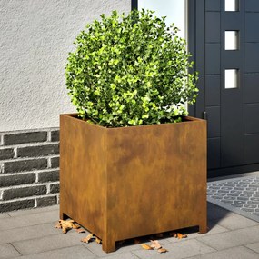 vidaXL Plantador de Jardim 50x50x50 cm aço resistente às intempéries