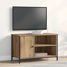 Casa de TV vidaXL Caramelo 80x40x50 cm Madeira engenheirada e Aço