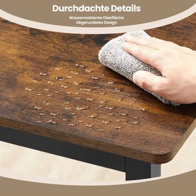 Mesa de jantar 70 x 110 x 77 cm Castanho vintage-preto