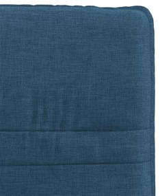 Cadeiras de jantar 6 pcs tecido azul