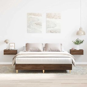 Estrutura de cama sem colchão 150x200 cm carvalho castanho