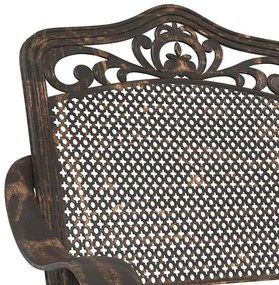 cadeiras de jardim vidaXL 2 pcs em alumínio fundido bronze