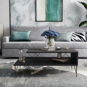 Mesa de Centro Loire – Antracite – 100x40x50 cm
