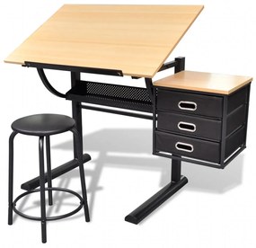 Mesa de Desenho Estirador Inclinável com Banco
