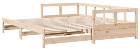 Sofá-cama sem colchão 90x190 cm madeira de pinho maciça