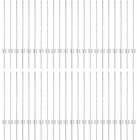 Postes de Cerca Verdes 44 pcs Prateado Aço galvanizado