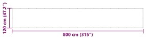 Tela de varanda 120x800 cm 100% poliéster oxford vermelho
