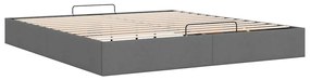 Estrutura de cama otomana sem colchão 160x200cm cinzento escuro