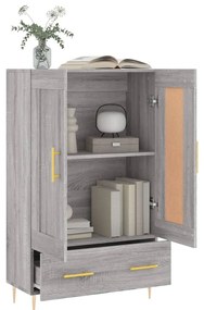 Armário alto derivados de madeira 69,5x31x115cm cinza sonoma
