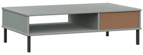 Mesa de centro c/ pernas de metal pinho maciço OSLO cinzento