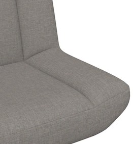 Cadeira de Acento Taupe Tecido, Base de Metal Padrão Ergonómica