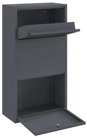 Caixa de Correio para Pacotes Antracite 44x22x82 cm Aço