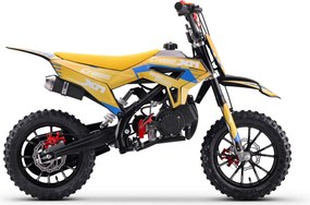 Mini Moto de cross a gasolina para crianças BNO Motors CROSS XM 50cc Amarela