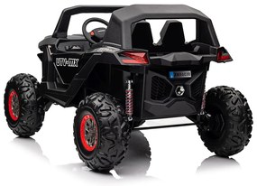 Carro elétrico para Crianças 24V 2 Lugares 4x4 Buggy UTV-MX 2000N Rodas de EVA, Assento de couro Preto