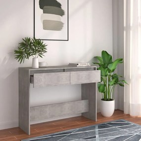 Mesa consola 100x35x76,5 cm derivados madeira cinzento-cimento