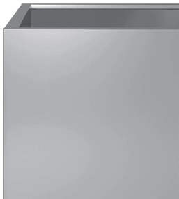 Vaso/floreira de jardim 50x50x50 cm aço galvanizado