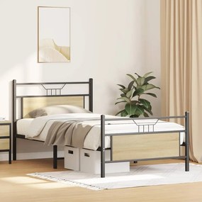 Estrutura cama s/ colchão derivados de madeira carvalho sonoma