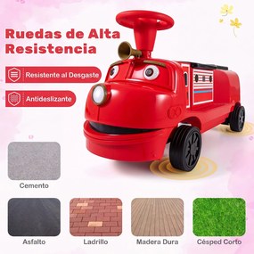 Comboio Elétrico Infantil para Conduzir de 3 a 6 anos 95 x 41 x 47,5 cm, Motor Duplo, Vermelho