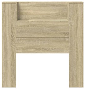 Armário cabeceira c/ luzes LED 100x16,5x103,5cm carvalho sonoma