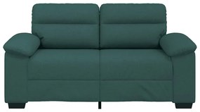 Sofá de 2 lugares 120 cm tecido verde-escuro