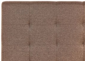 Cama de casal em tecido castanho 140 x 200 cm LA ROCHELLE Beliani