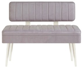 Conjunto de Mesa de Jantar Extensível e Cadeiras Vina – Branco e Cinze