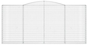 Cestos gabião arqueados 2pcs 400x30x180/200cm ferro galvanizado