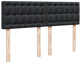 Cama com Molas/Colchão e Luzes Led - 160x200 cm - Couro Artificial Pre