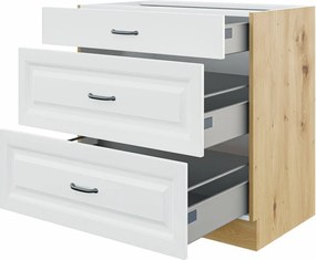 Armário modular com gavetas Retro White 120