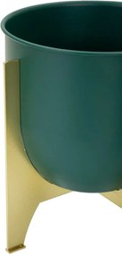 Suporte para Vaso Greent - Conjunto 2 Peças - Metal Verde com Base Dou