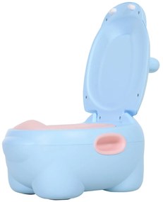 Sanita infantil para bebês Mictório removível em forma de hipopótamo com alças 40x30x23cm Carga 25kg Azul