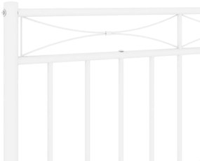 Cabeceira de cama 107 cm metal branco