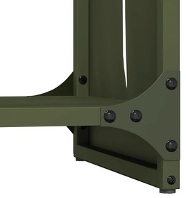 Suporte para lenha aço laminado a frio verde azeitona