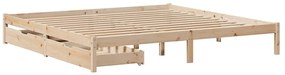 Cama sem colchão 180x200 cm madeira de pinho maciça